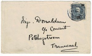 Lourenco Marques 1900 cancel in blue on cover to Transvaal, censored