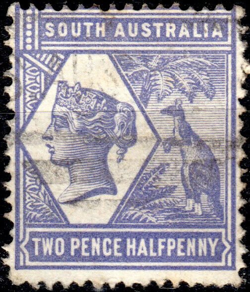 SOUTH AUSTRALIA - 1894 - SG237 2-1/2d violet-blue p.15 - Very Fine Used