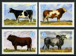 Zambia MNH 418-21 World Food Day Cattle SCV 3.75