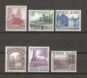 NORFOLK ISLANDS 1953 SG 13/18 MNH Cat £32.00