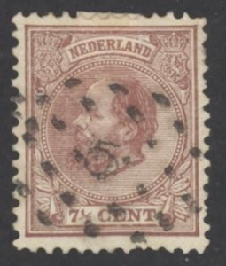 Netherlands Sc# 24 Used 1888 7 1/2c King William III