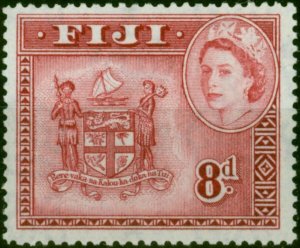 Fiji 1958 8d Carmine-Lake SG288a Fine MNH