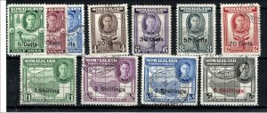 Somaliland 1951 New Currency ovpt set of 11 very fine used sg125-35 cat £80