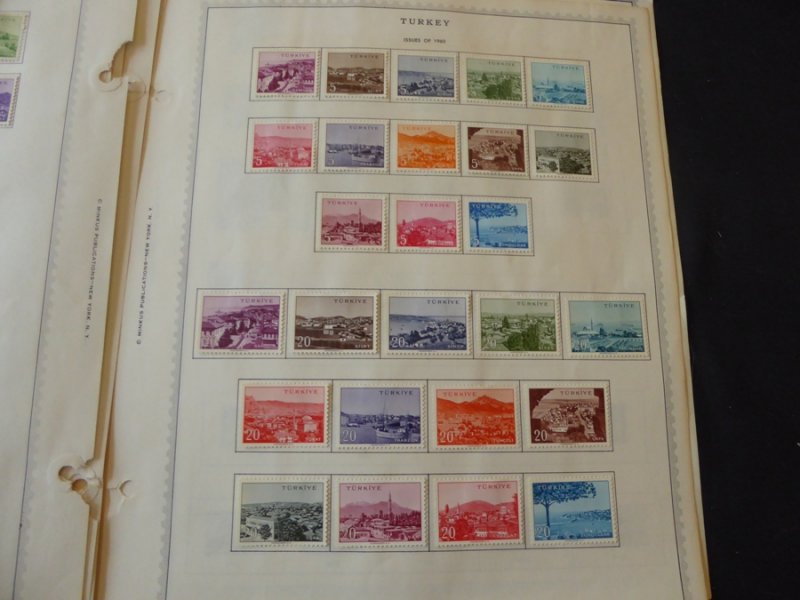 Turkey 1865-1960 Stamp Collection on Album Pages 