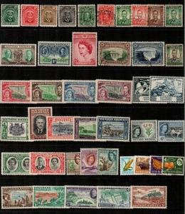 Southern Rhodesia Mint hinged and used lot (Catalog Value $51.60)