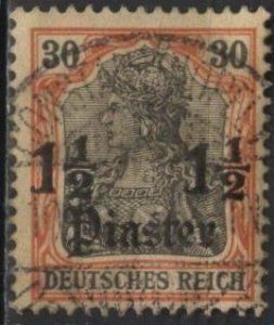 Germany: offices in Turkey 17 (used) 1½pi on 30pf Germania, org & black (1900)