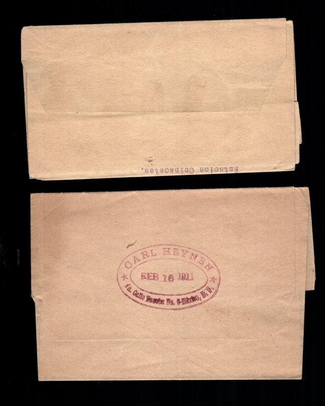 Mexico  2 diff used  postal wrappers