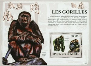 Gorillas Stamp Gorilla Gorilla Wild Animal Souvenir Sheet MNH #2148 / Bl.478