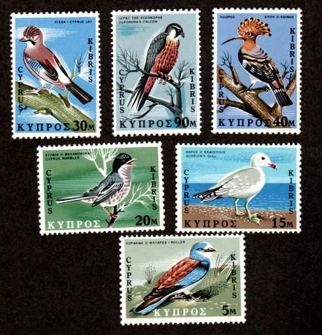 Cyprus 329-334 Mint NH MNH Flora Fauna Birds!