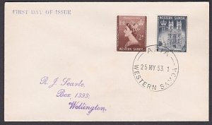 SAMOA 1953 Coronation set on FDC ex Apia...................................A2142