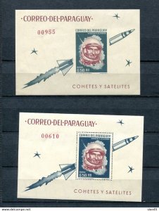 Paraguay 1962 2 Sheets+stamps Perf+Imperf MNH Walter Schirra Space 13481