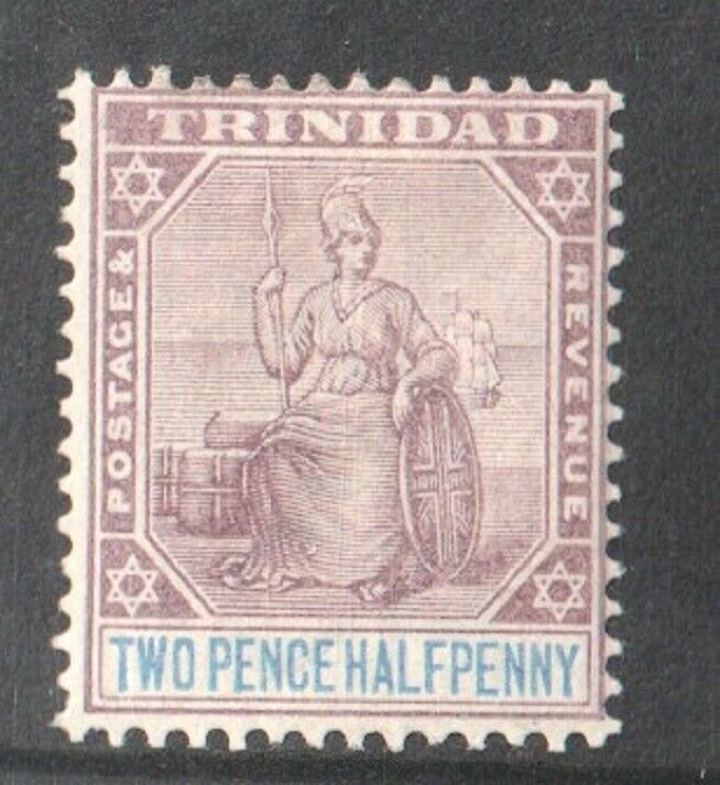 1896 TRINIDAD - S.G:117  - 2 1/2d PENCE DULL PURPLE/BLUE MOUNTED MINT - Q. VIC