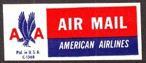 US American Airlines Air Mail Stamp Mint OG NH