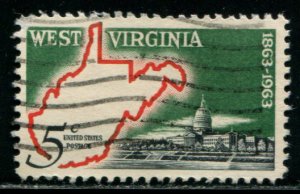 1232 US 5c West Virginia Statehood, used