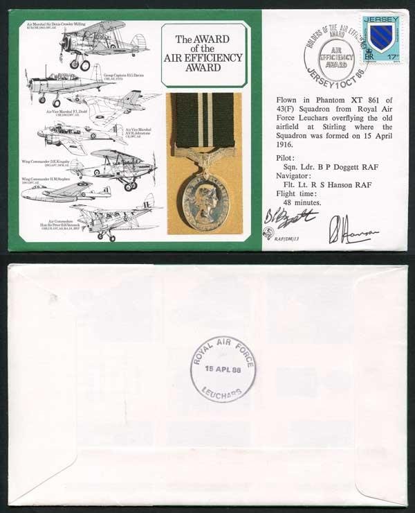 DM13b Award of the Air Efficiency Award 17p Jersey Crew Signed