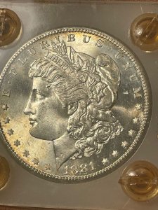1881-S Morgan Silver Dollar Eye Appeal Luster CAC Worthy#205497099061