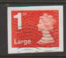 GB QE II Machin SG U2973 - 1st vermillion Large - date code MA13 - Source  B