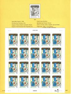 US# 3227 $.32 Organ & Tissue Donation full sheet (MNH) CV. $13.00