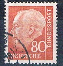 Germany 717 Used Thedore Heuss 1954 (G0410)