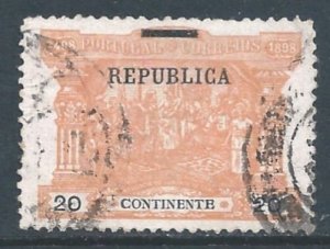 Portugal #195 Used 20r Vasco Da Gama Postage Due Ovptd. Republica