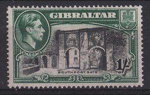 Gibraltar 1938 1s black & green p14 sg127 fine mint cat £42