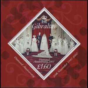 GIBRALTAR 2007 - Scott# 1071 S/S Royal Wedding NH