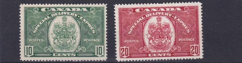 CANADA  1938 - 39      S G  S9 - S10  10C + 20C  VALUES     LMH   CAT £66