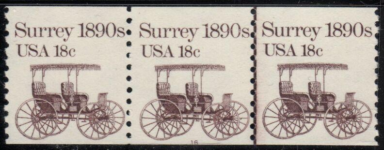 US Stamp #1907 MNH - Surrey Transportation Coil PS3 #16