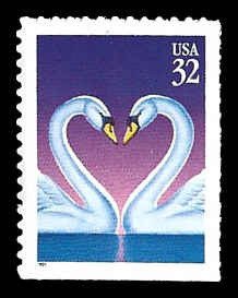 PCBstamps   US #3123 Bk Sgl., 32 LOVE, Swans, MNH, (13)