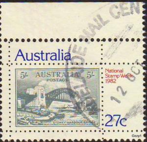 Australia 1982 Sc#846, SG#864 27c Sydney Bridge repro USED.