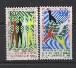 Cameroon  #519-20 (1971 Racial Discrimination set) VFMNH  CV $1.30