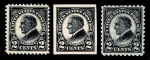 US.#610-11-12 HARDING MEMORIAL DEFINATIVE SET - MOGNH - VF - $47.10 (ESP#6535)