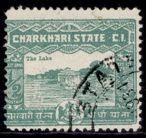 INDIAN STATES - Charkhari GV SG52, 3r chocolate & blue-green, FINE USED.