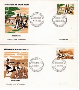 Upper Volta 1966 Sc 168-9 FDC (set of 2)