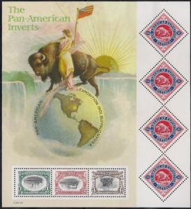 #3505 1-80 cents Pan American Inverts, mint OG NH F-VF