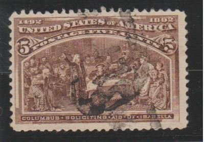 U.S. Scott #234-235 Columbian Stamp - Used Set of 2