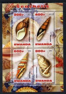 RWANDA - 2013 - Shells - Perf 4v Sheet - MNH - Private Issue