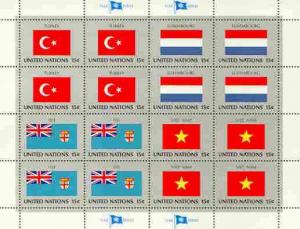 United Nations (NY) 1980 Flags of Member Nations #1 sheet...