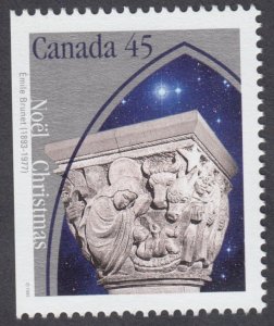 Canada - #1585as Christmas Sculptures Booklet Stamp - MNH