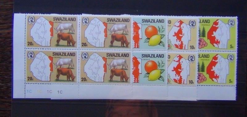 Swaziland 1977 Maps of the Region in block x 4 MNH