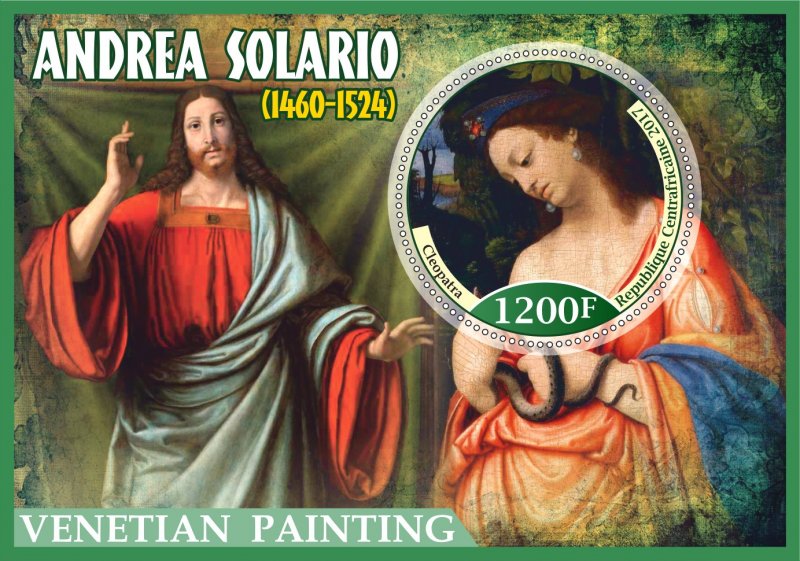 Stamps Art. Painting Andrea Solario 6 sheets perforated MNH** 2017 year