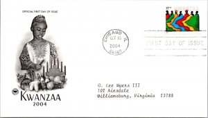 FDC 2004 SC #3881 Kwanzaa - , ILL - Single - J3153