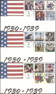 #3185 1930's Celebrate the Century Kribbs FDC Set