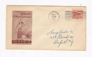 1932 Lafayette College  (Easton Pa) Centennial cover