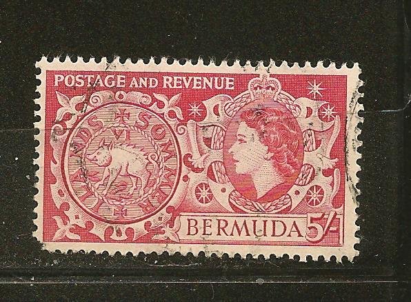 Bermuda SC#160 QEII 5SH Used