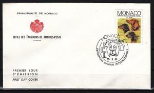 Monaco, Scott cat. 1621. Dogs issue. First day cover. ^