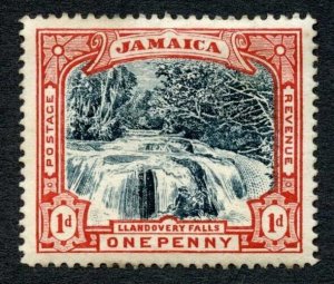 Jamaica SG32 1d Llandovery Falls wmk to the right M/M cat 14 pounds