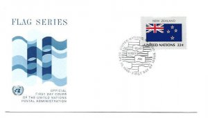 United Nations #477 Flag Series 1986, New Zealand, Official Geneva FDC