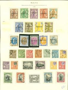 EDW1949SELL : MALTA 1922-30 Beautiful, all VF Used collection. Scott Cat $2,250.