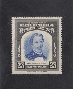 Colombia Scott #615 MH